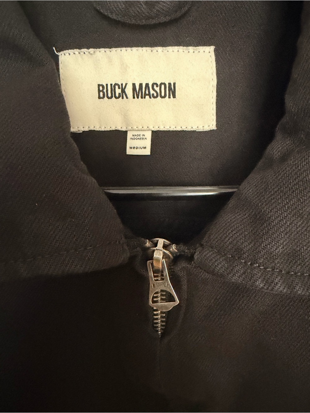 Buck Mason Black Cropped Women’s Size Medium Zip Jacket - Picture 2 of 3